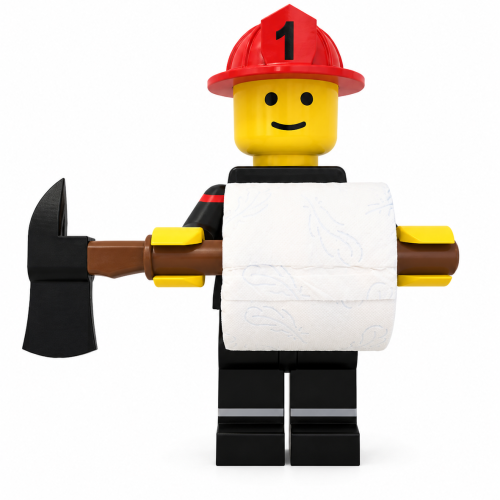 Support papier toilette - Pompier
