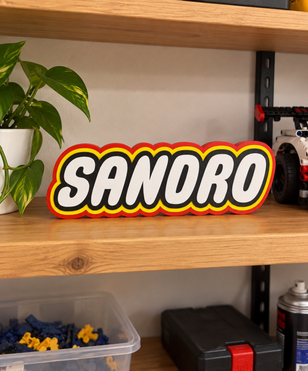 Prénom personnalisé style Lego